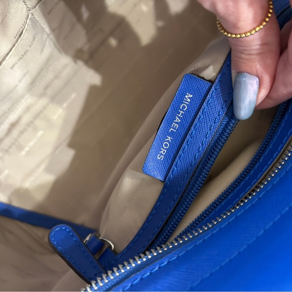 Michael Kors Royal Blue Selma Satchel Purse - Picture 7 of 10